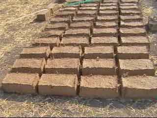 Дом из самана-Просушка блоков