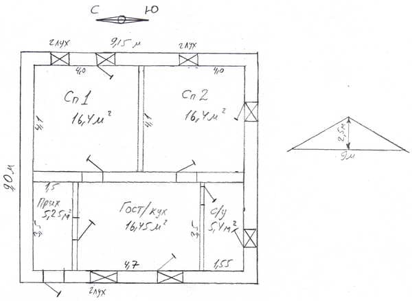 Дом из самана-проект