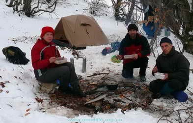 Ночёвка в буковом лесу