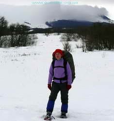 Заснеженное нижнее плато